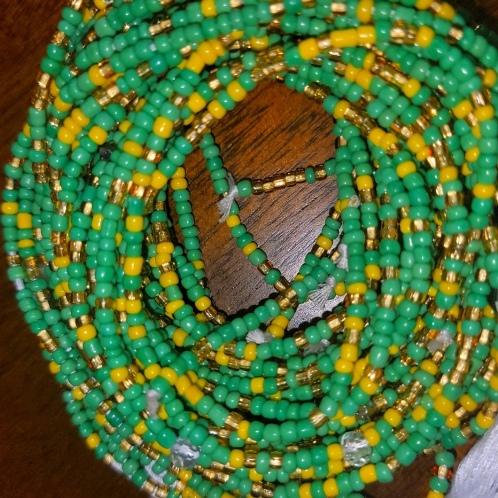 Beautiful Green/Yellow Belly Chain Waistbeads Jewelry